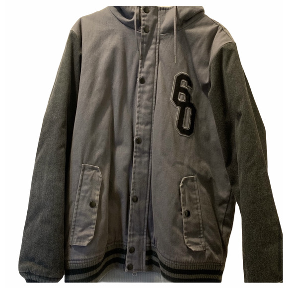 Mens Nike 6 Sb Gray Letterman Jacket 